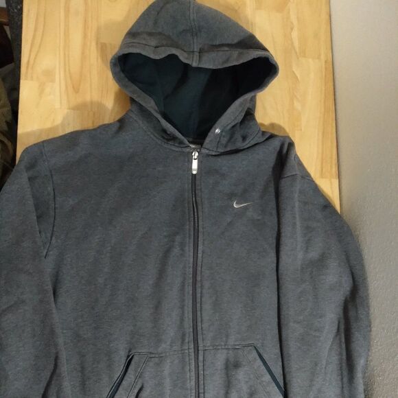 Nike Small Swoosh Zipper Hoodie Sweatshirt - Picture 2 of 9